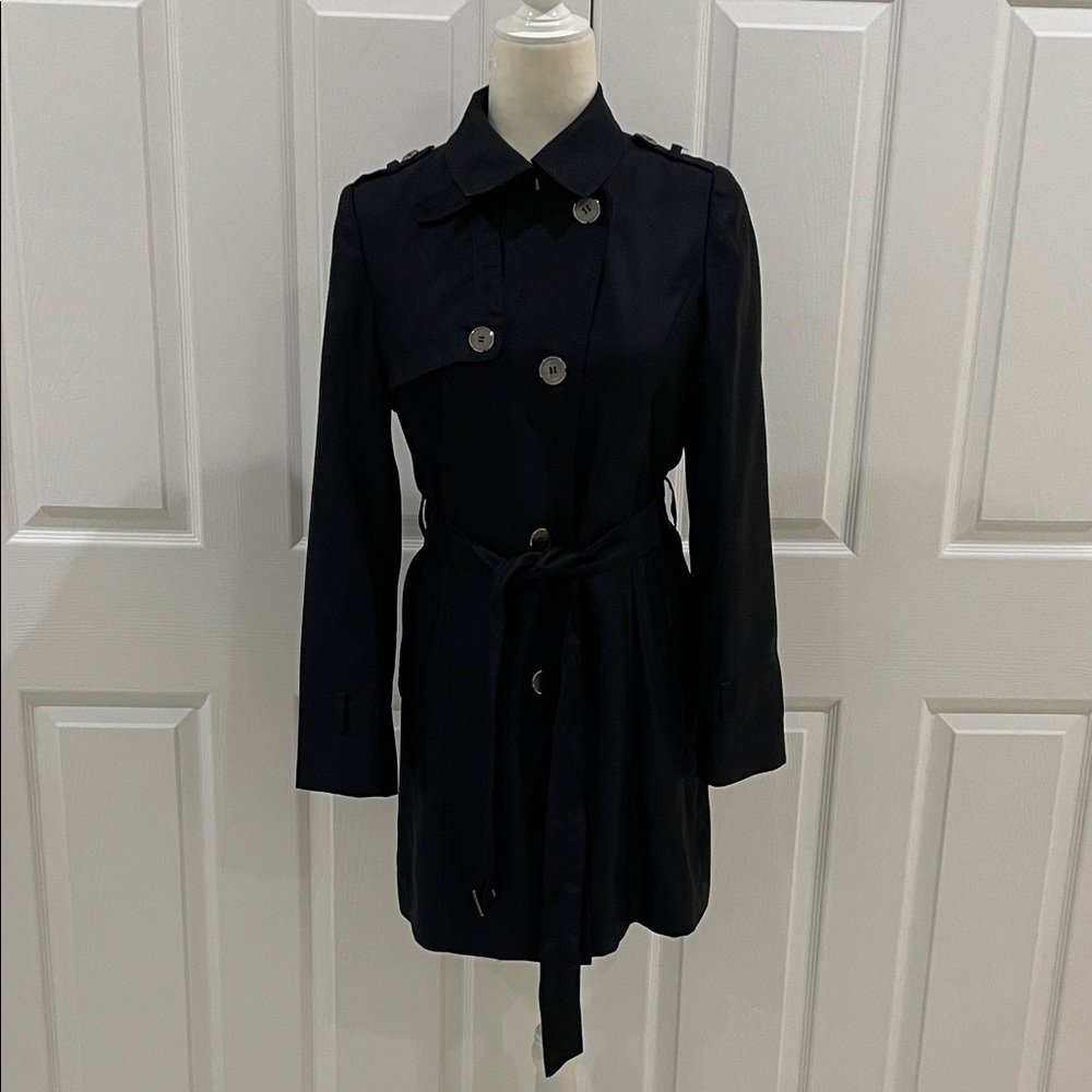 Joinus Elegant Dark Navy Women's Trench Coat